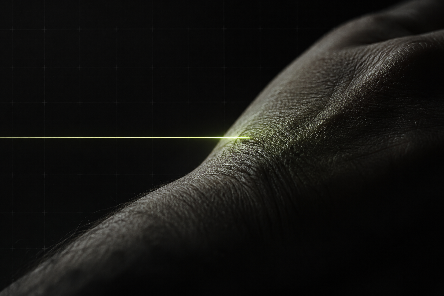 Conceptual image of a hand being scanned