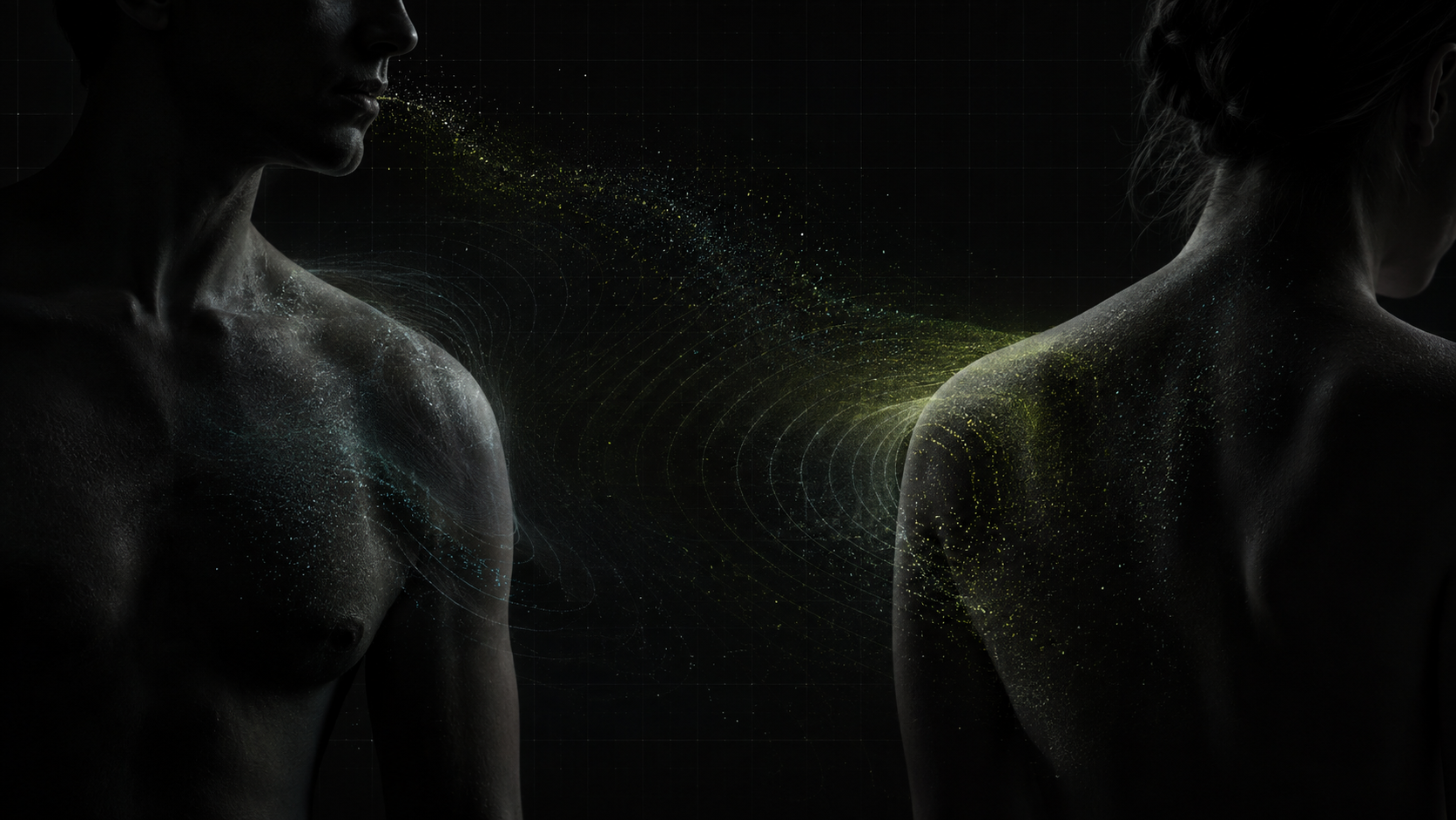 Conceptual image of overlapping human fields