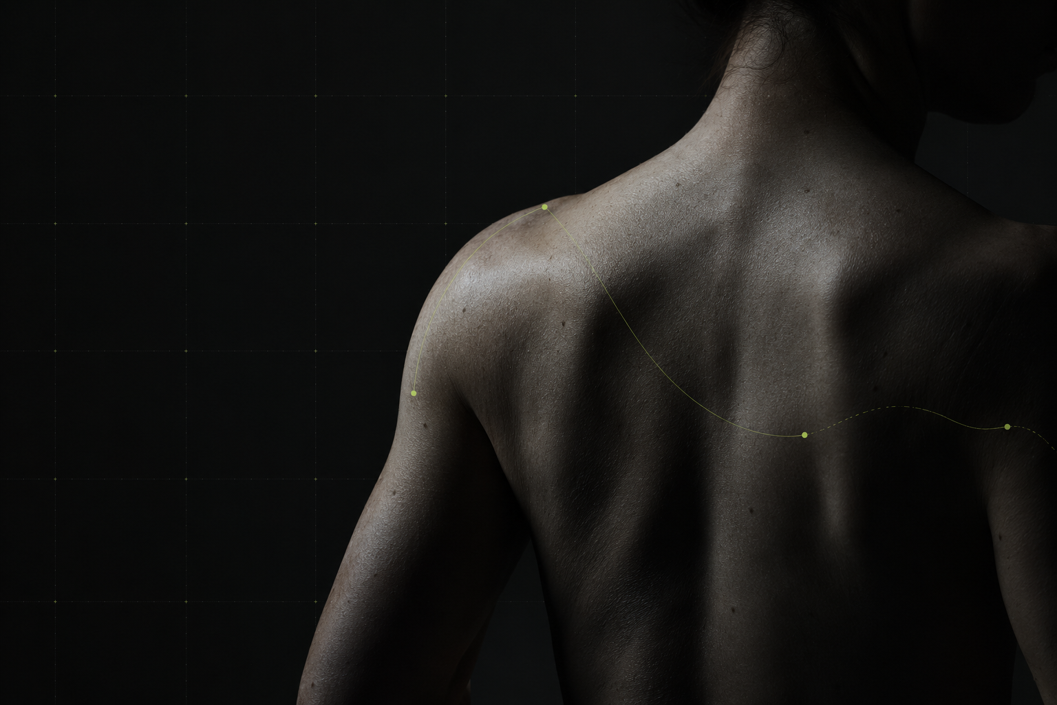 Conceptual image of measurement points on the body